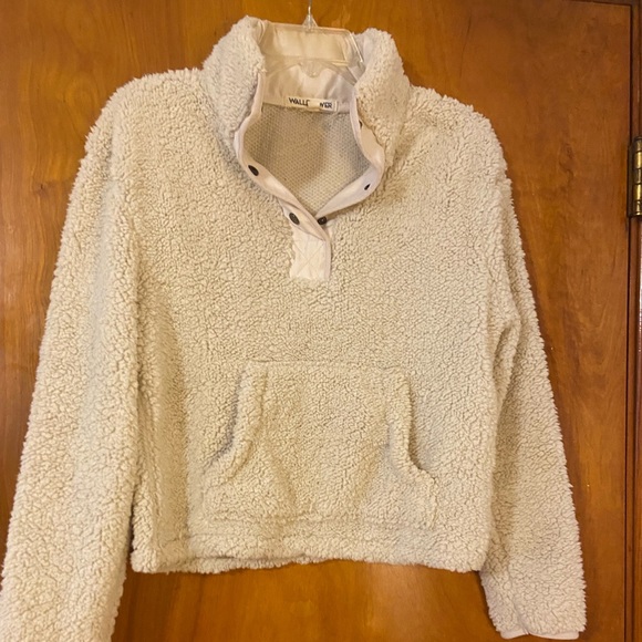 Wallflower Jackets & Blazers - Wallflower Faux Sherpa Pullover Jacket